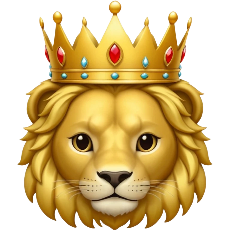 León con corona emoji