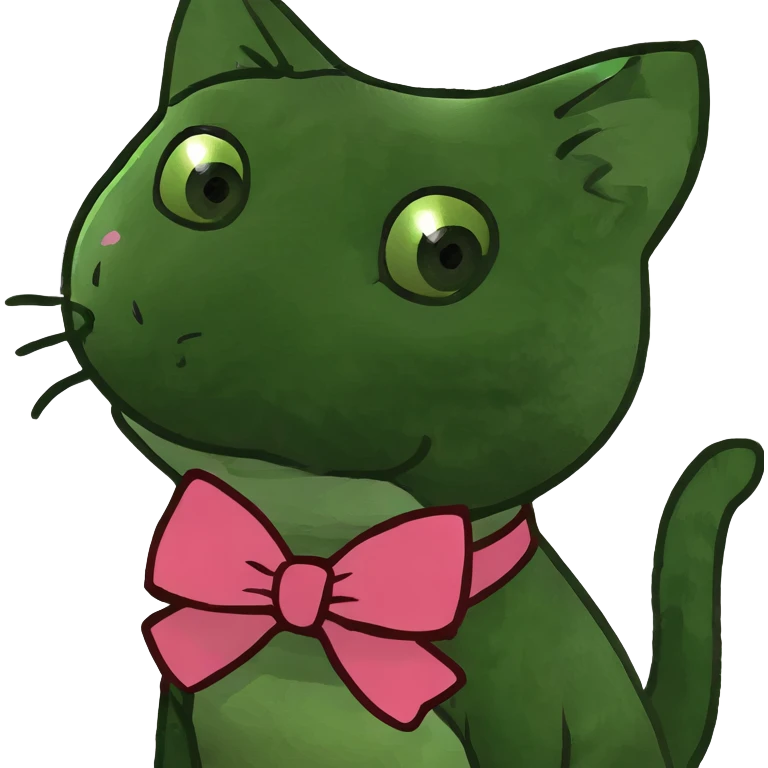 Pink Kitten with bow  emoji