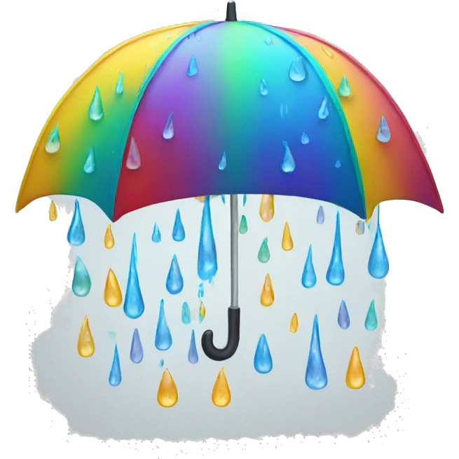 colorful rain emoji