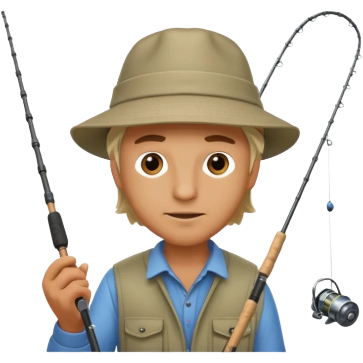 man casting a fishing rod emoji
