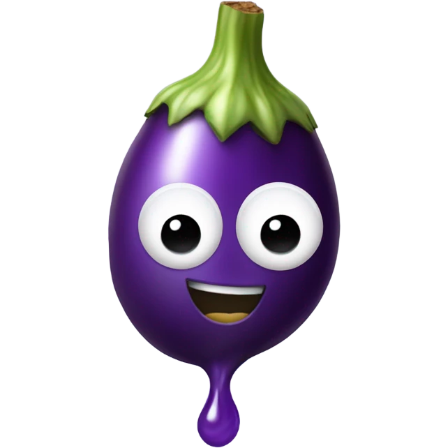 Eggplant squirting water emoji