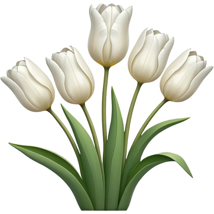 white tulips emoji