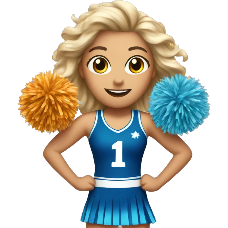 Cheerleader with Pon poms emoji