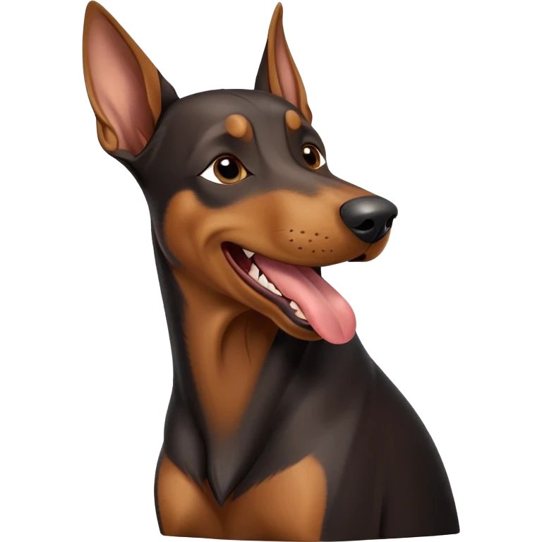 cinematic-cute-yawning-doberman-portrait-emoji,-head-tilted-slightly-with-a-dramatic,-wide-open-yawn,-revealing-a-sleek black and brown fur-with-a-subtle-shimmer,-floppy-ears-slightly-drooping,-round-brown-eyes-barely-open-in-drowsy emoji