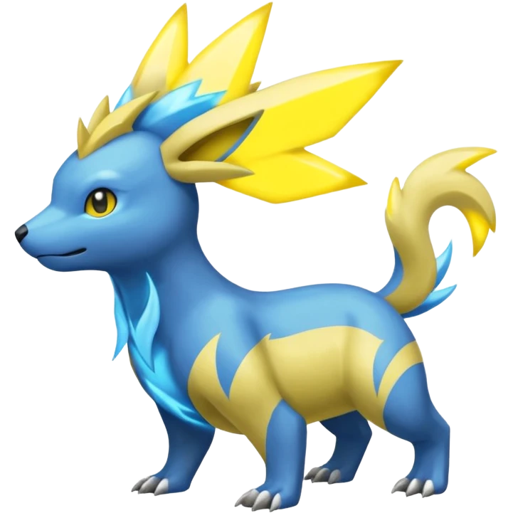 Manectric-Electrike-Yamper-Bolthund-Fakémon-hybrid-creature (full body)  emoji
