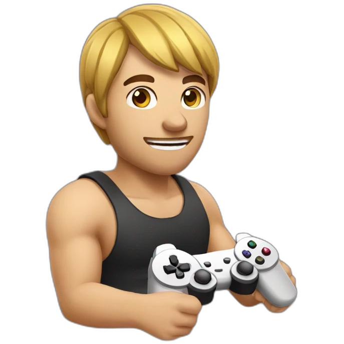 Gamer qui joue emoji
