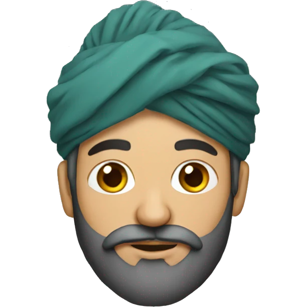 Kurdish man with turban with beard  emoji