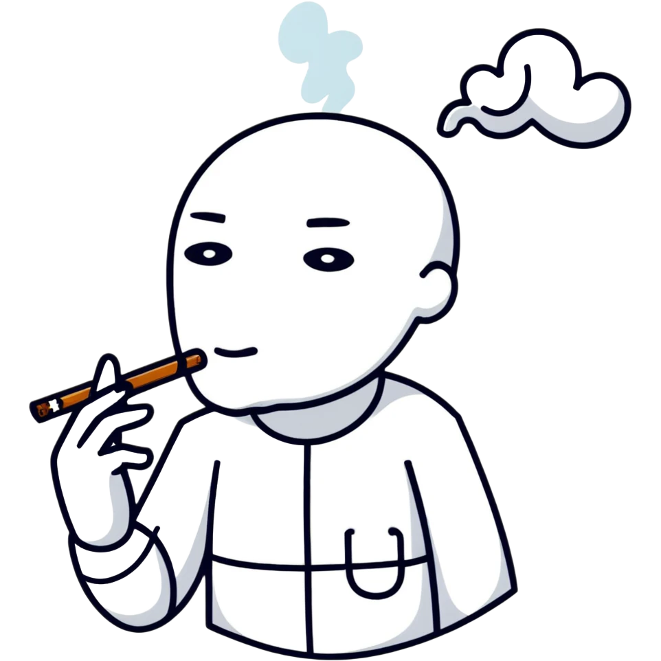 Me smoking a blunt emoji