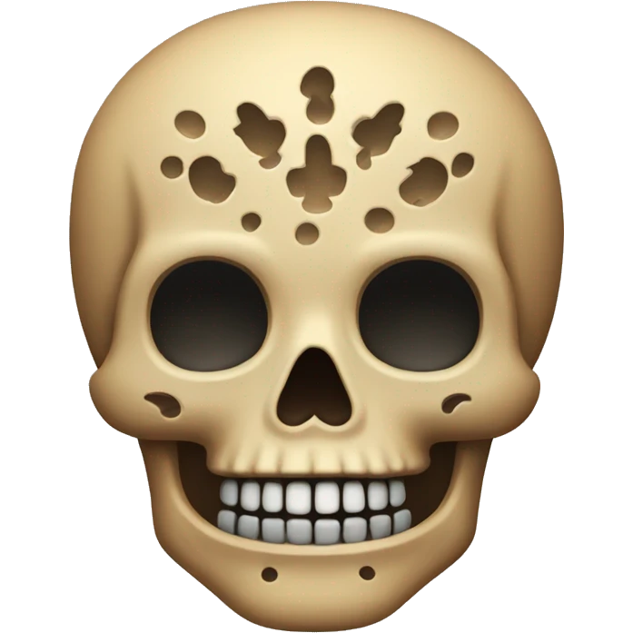 calavera con huesos  emoji