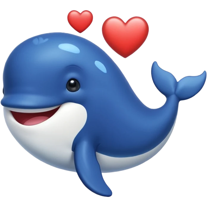 cute whale heart emoji