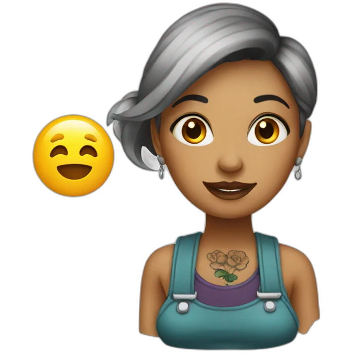 women tattoo artist emoji