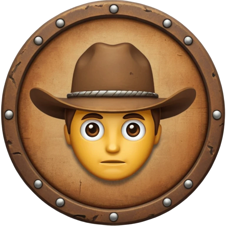  brown western badge emoji