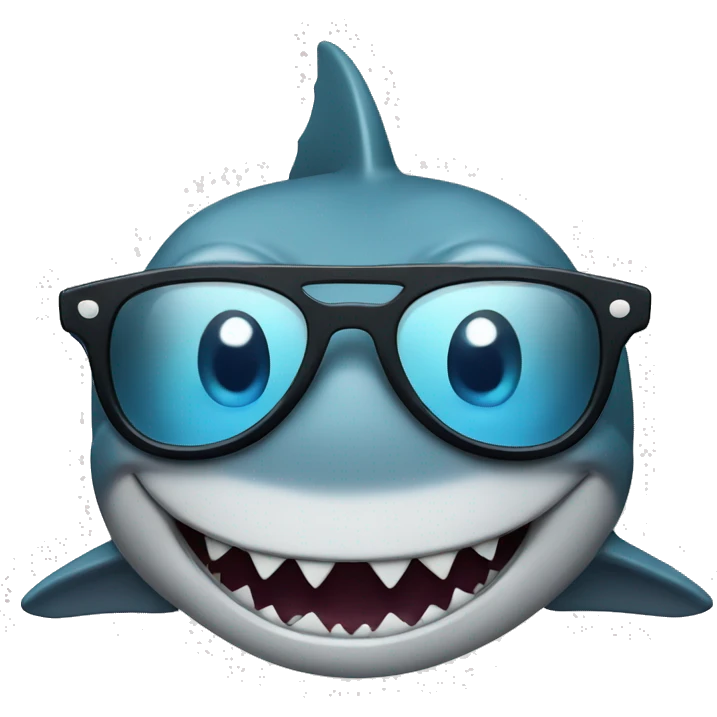 Shark with glasses emoji