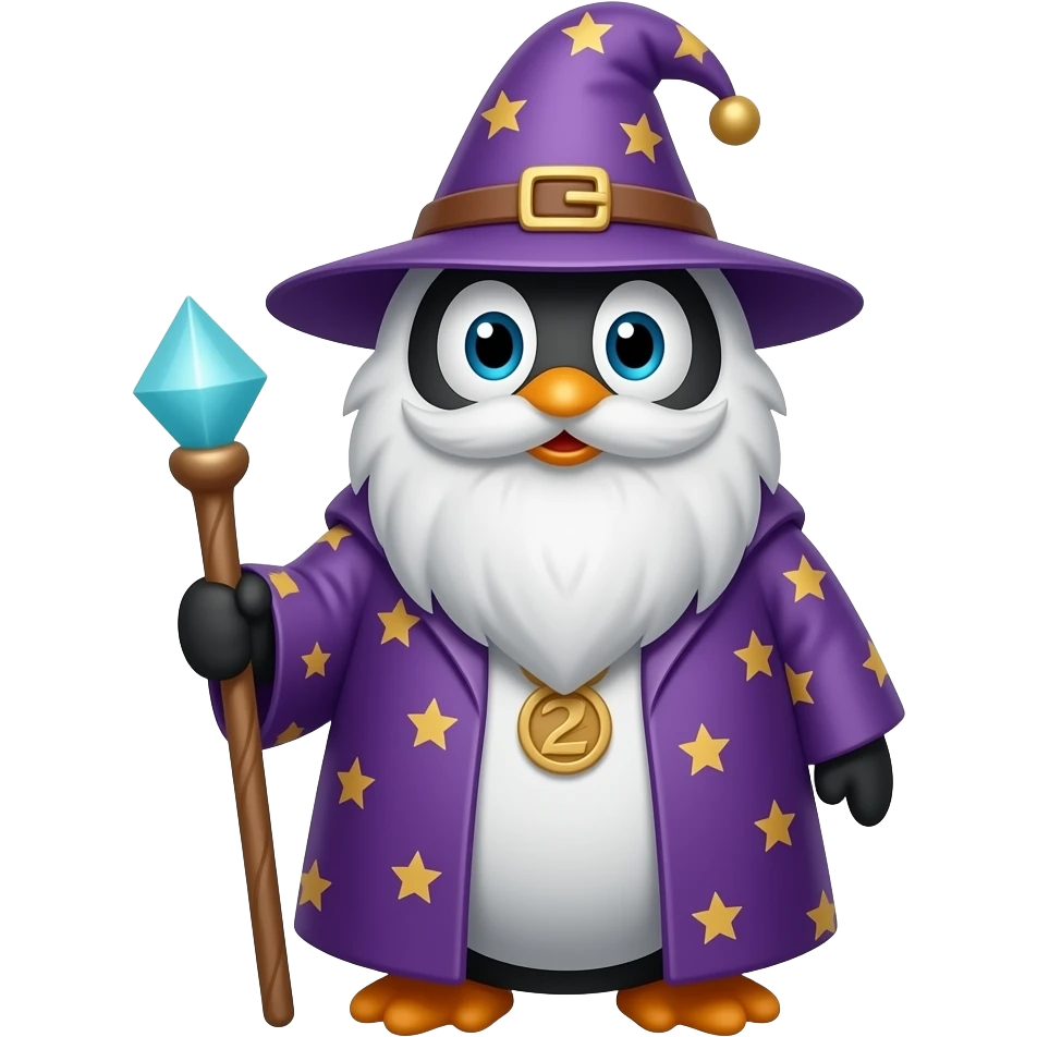 Penguin Wizard emoji