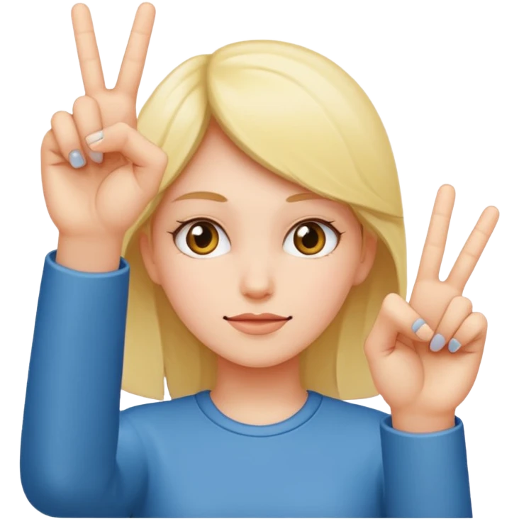 Girl sticking up middle fingers  emoji