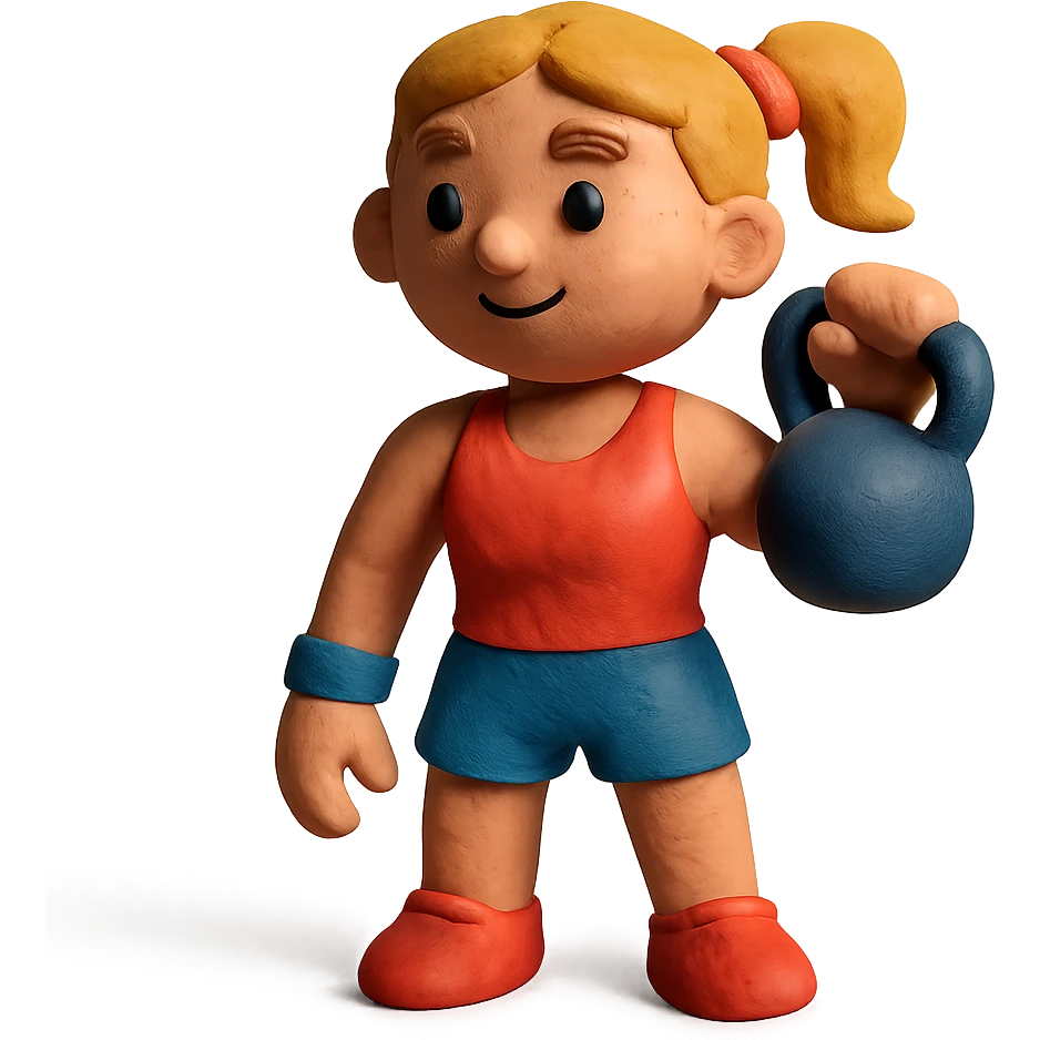 sport girl with kettlebell emoji