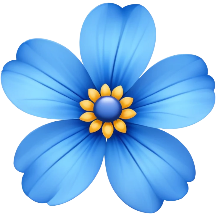 blue flower emoji