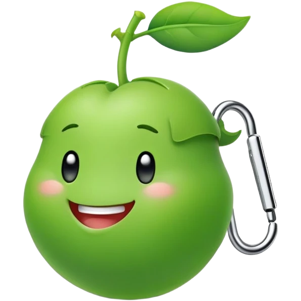 happy green pea wearing airpods emoji