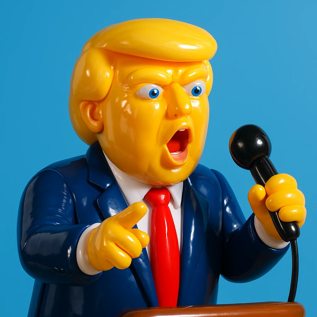 Donald Trump speaking at a rally emoji