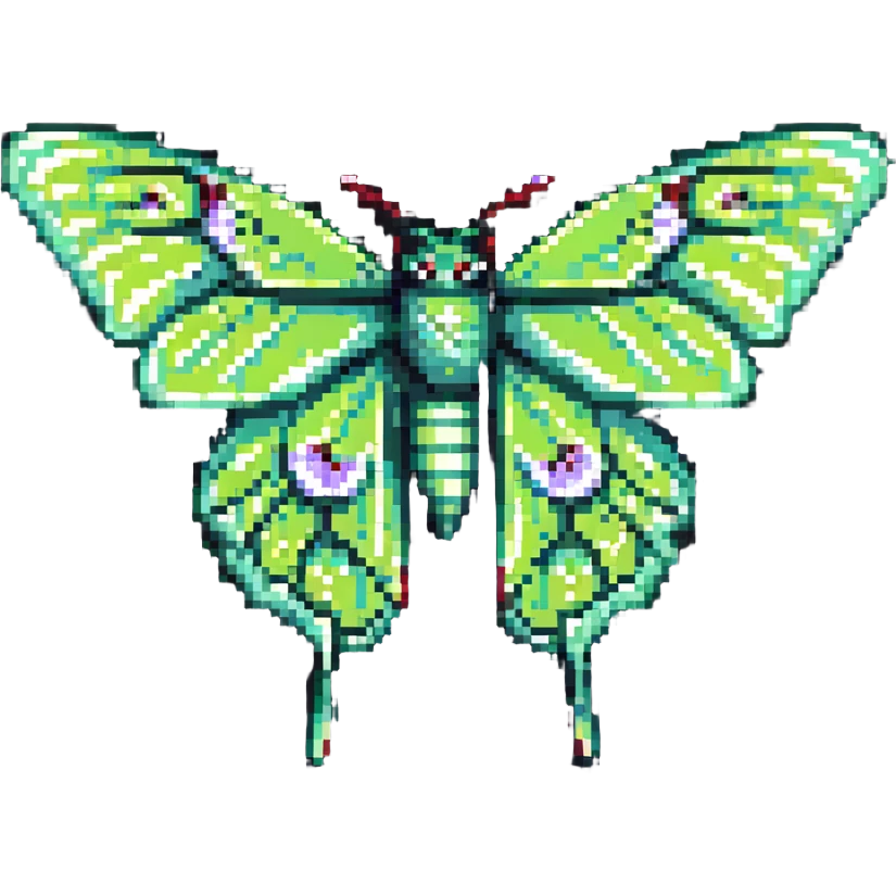 luna moth emoji