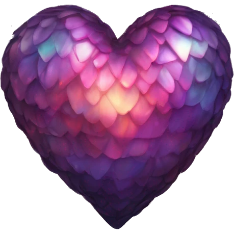 dark warm iridescent SCALE heart emoji