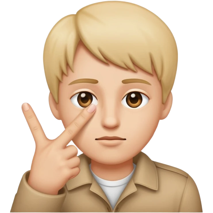 Covering eye with middle finger up emoji