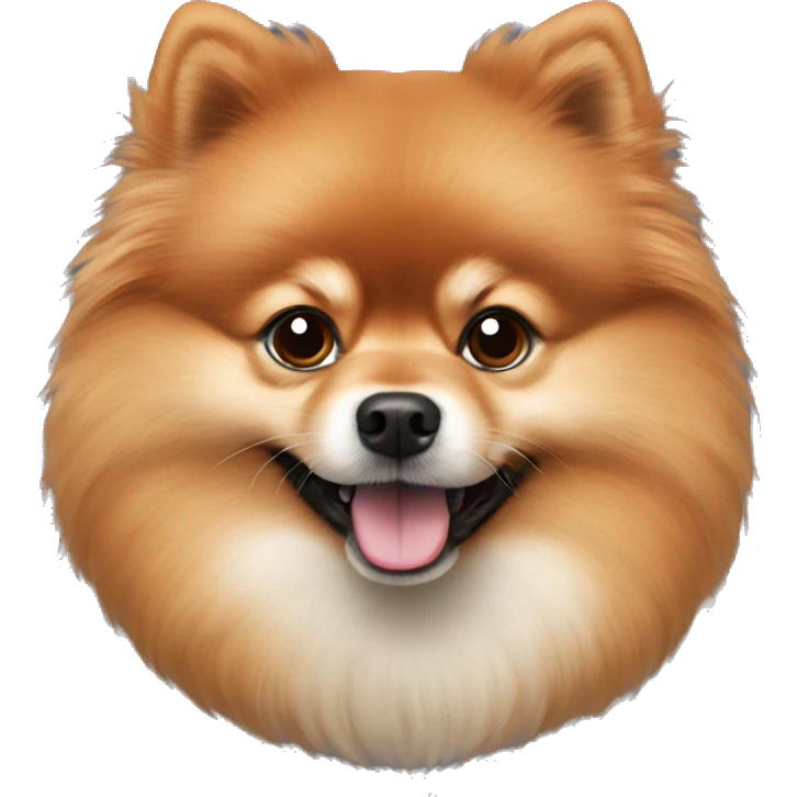 Realistic red Pomeranian  emoji