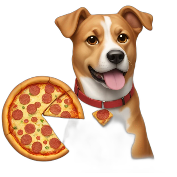 dog and pizza emoji