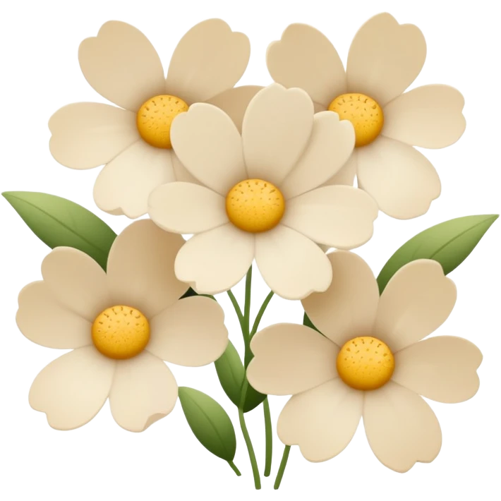 light beige flowers  emoji