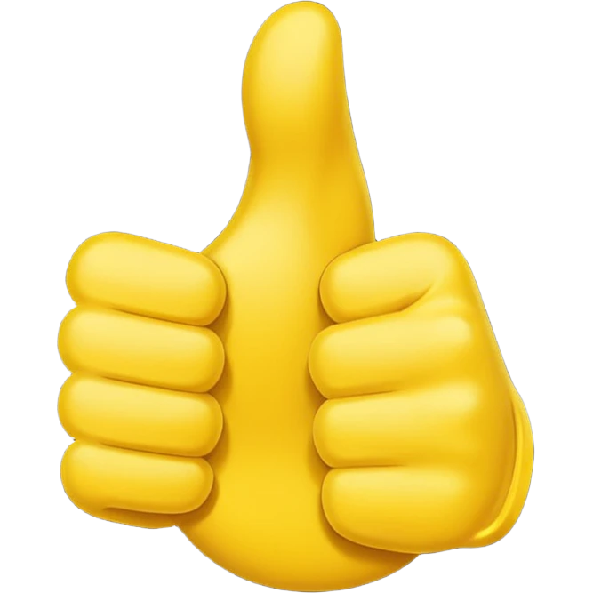 thumbs up emoji, positive and bold emoji