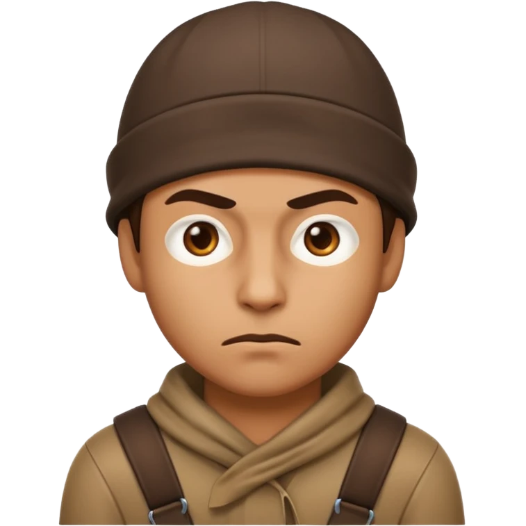 Robber emoji not smiling  emoji
