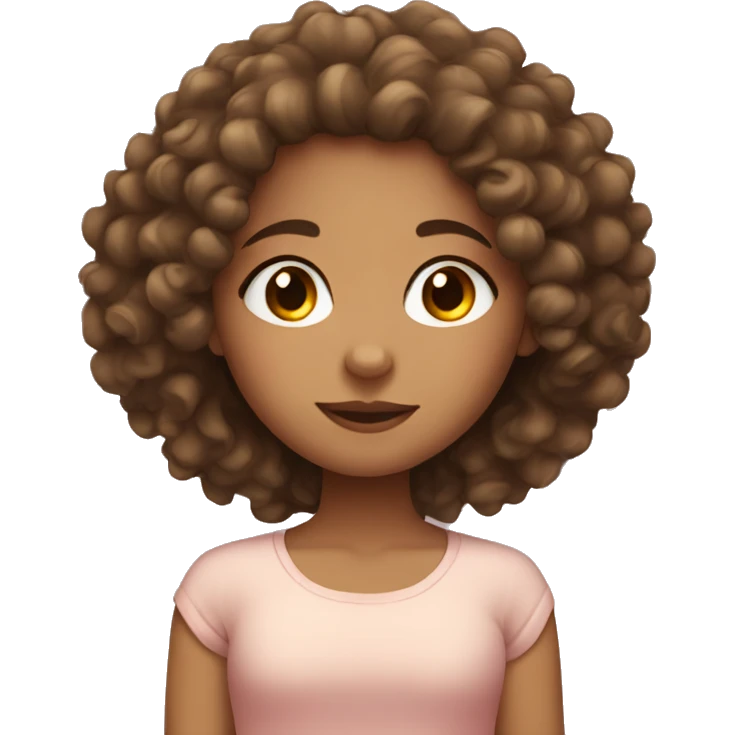 Girls with curly hair sleep emoji