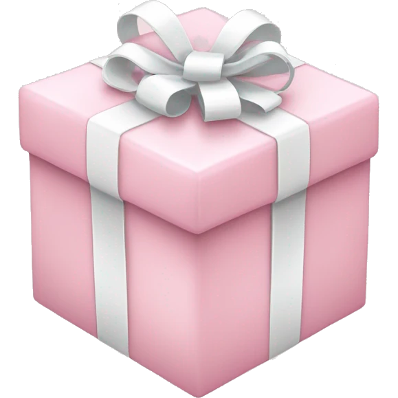 Light pink and white present emoji