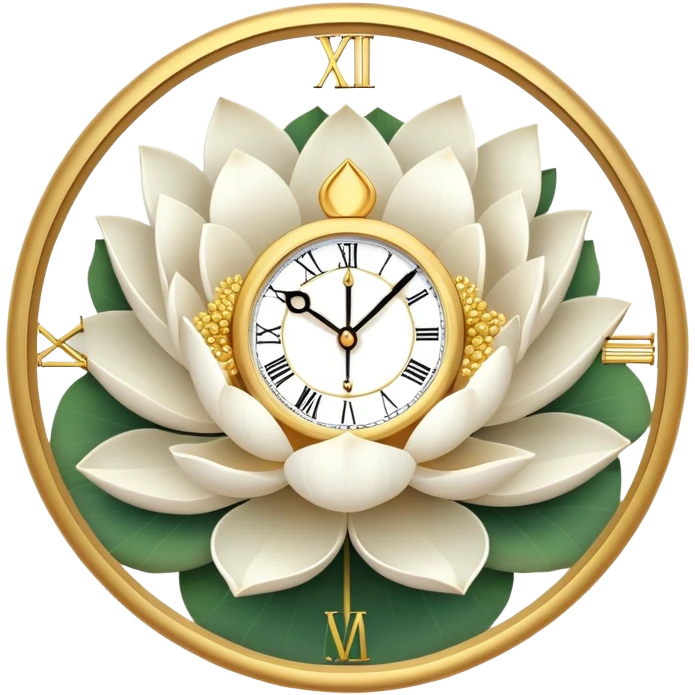 White lotus clock showing 8:00pm emoji