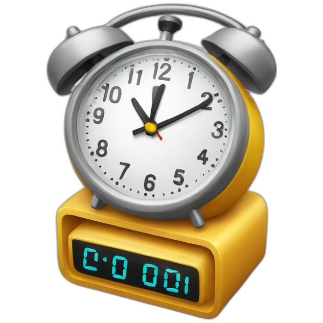 Alarm clock with headphones emoji