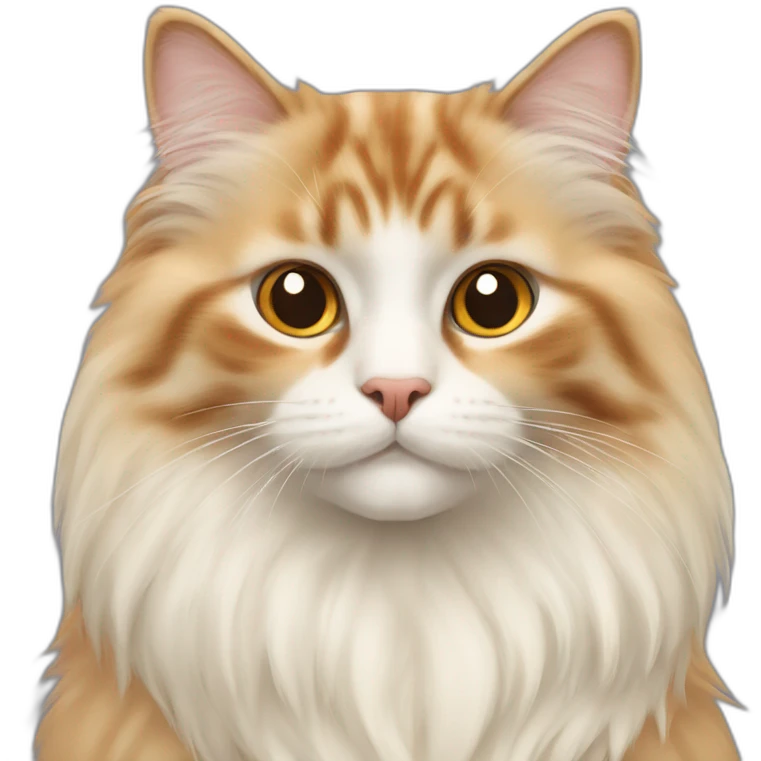 birman cat and an orange Norwegian forest cat emoji