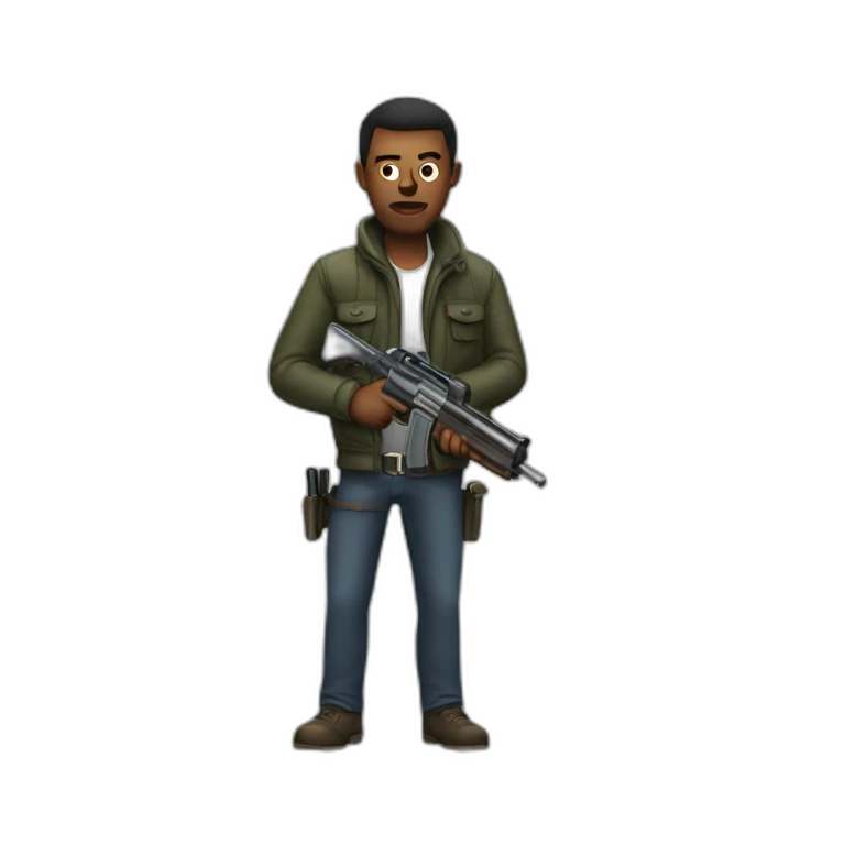 Men with a gun emoji