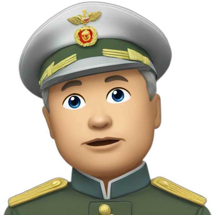Putin kissing Shoigu emoji