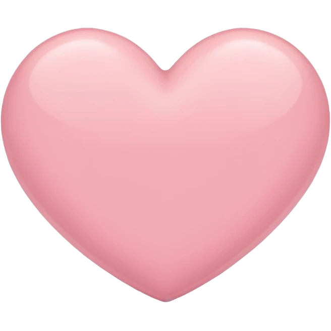 Make an ios heart  of pastel pink emoji