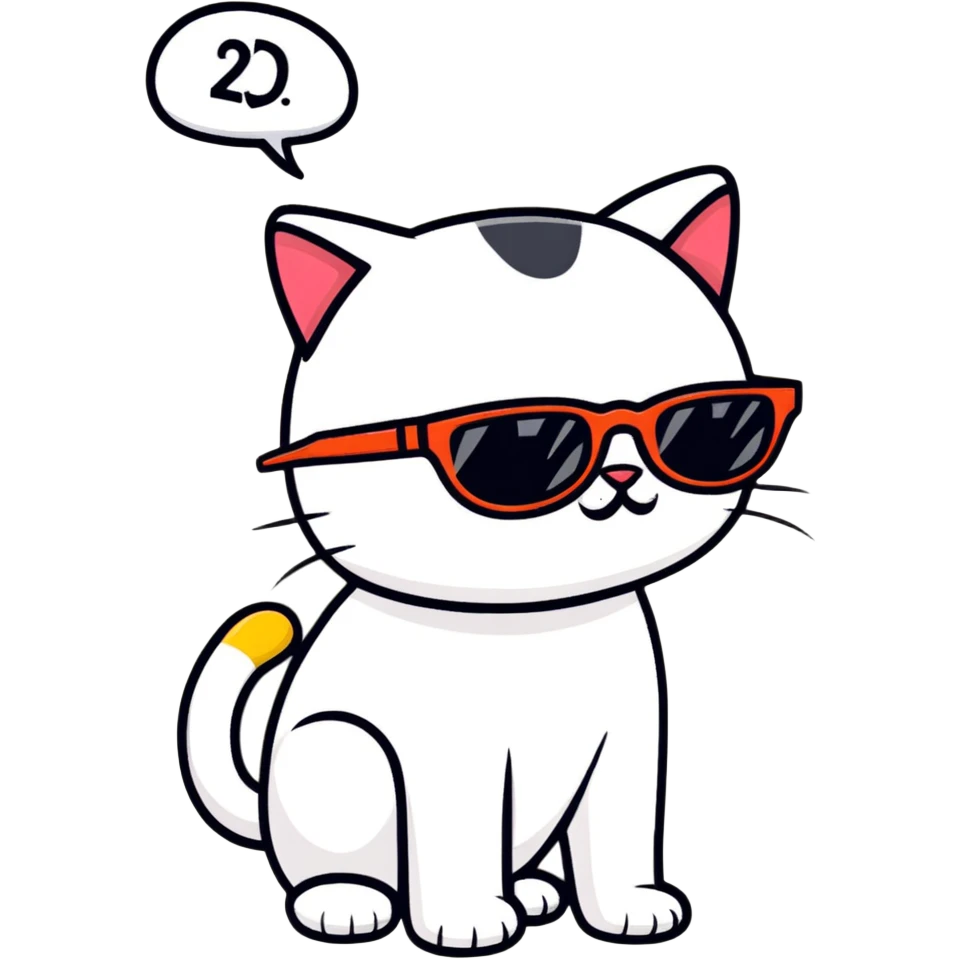 Cat with sunglasses emoji