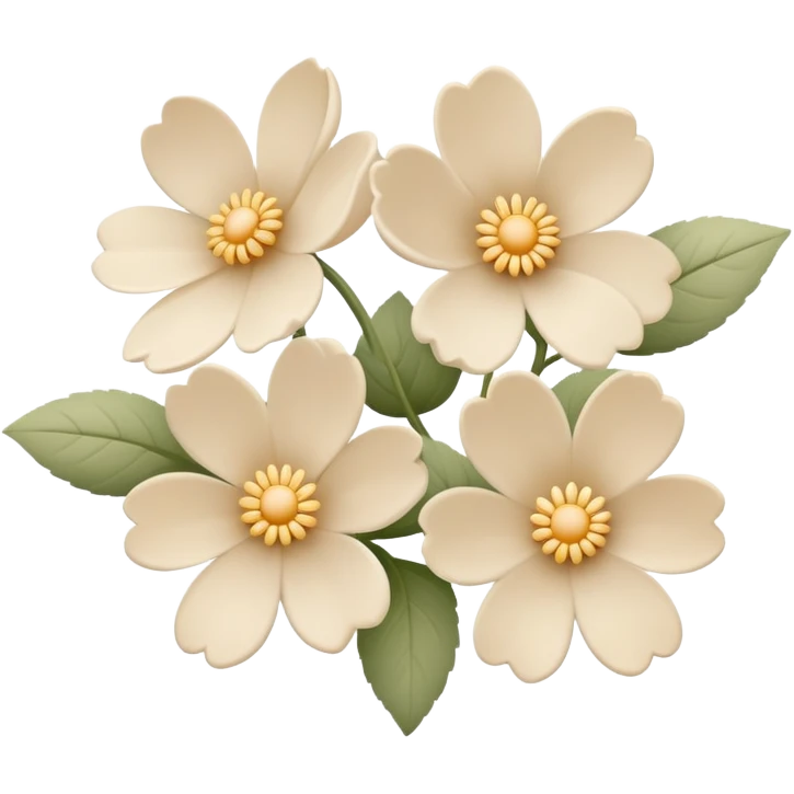 light beige flowers  emoji