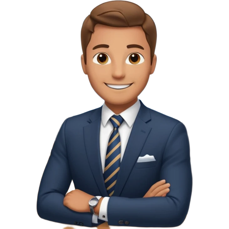 сгенерируй смайлик красавчик образ внутри компании лидер emoji