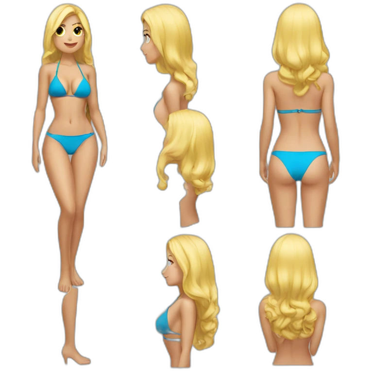 sexy bikini blonde very small suit emoji