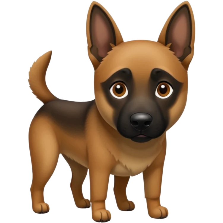 Realistic Belgian malinois dog emoji