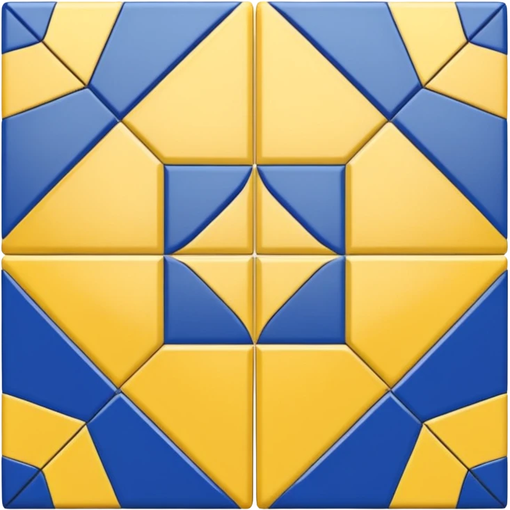 blue and yellow patterned tiles emoji