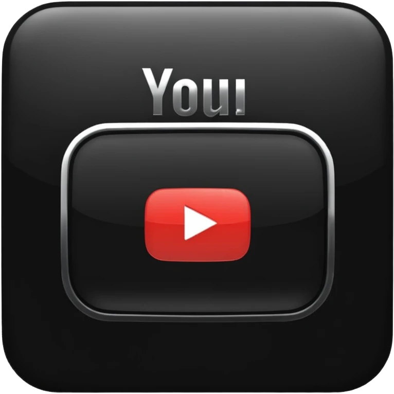 black youtube logo emoji