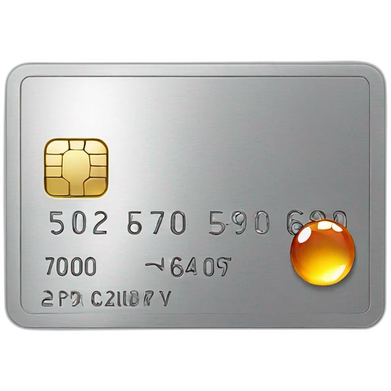 Silver credit card with gems emoji