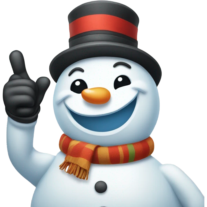 Snow man thumbs up  emoji