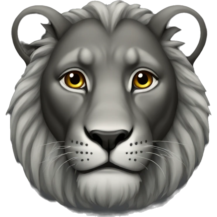 Black lion emoji