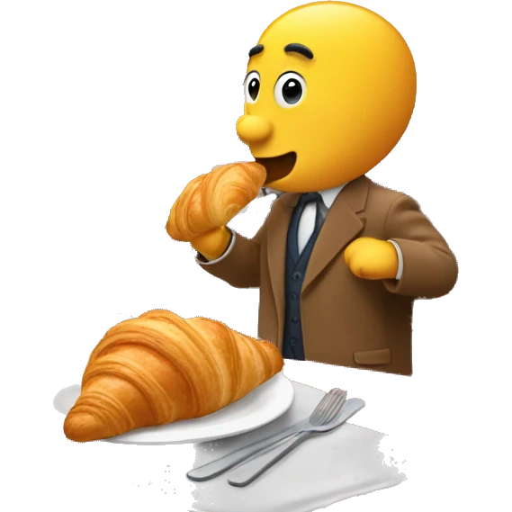 tour eiffel comiendo croissant emoji